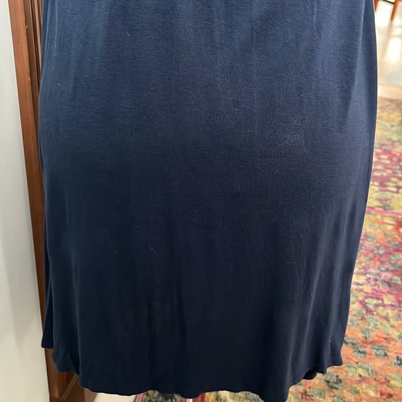 Mudd  lace Back dress  low-cut V front  EUC Midriff style  navy blue/cream Sz XS - Picture 11 of 13